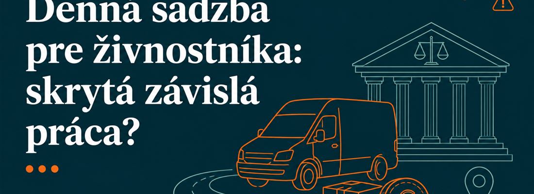 Odpovede na vaše otázky z webinára: Špedičná spoločnosť chce spolupracovať so živnostníkom, s ktorým by sa dohodla na odmene – 80 €/deň + profity za prepravy. Bude to legálne?